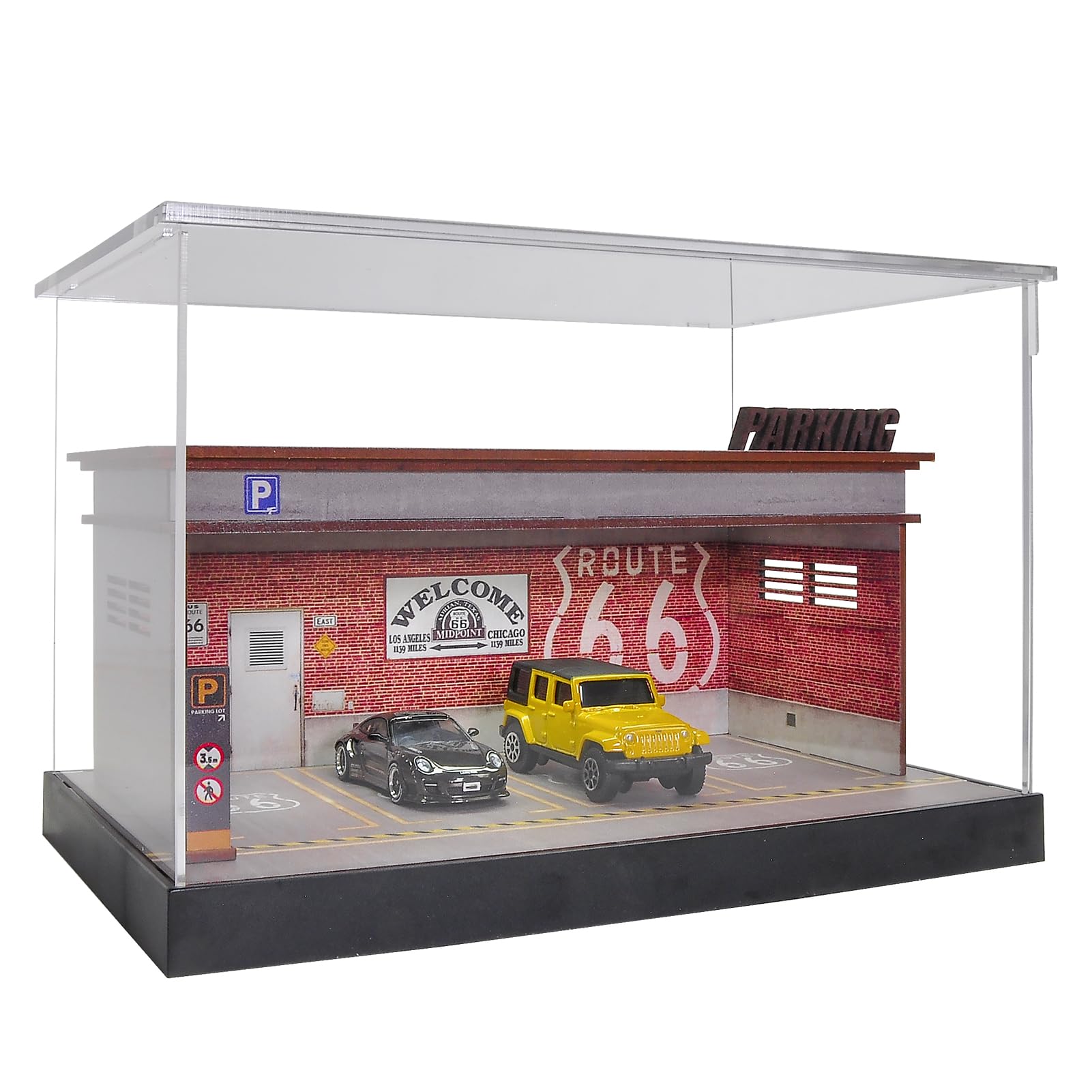 ☆ 1/64 Creative Garage X - Ⅰ Amazon.com: cxiiuui Display Case 1/64 Scale Diecast Parking