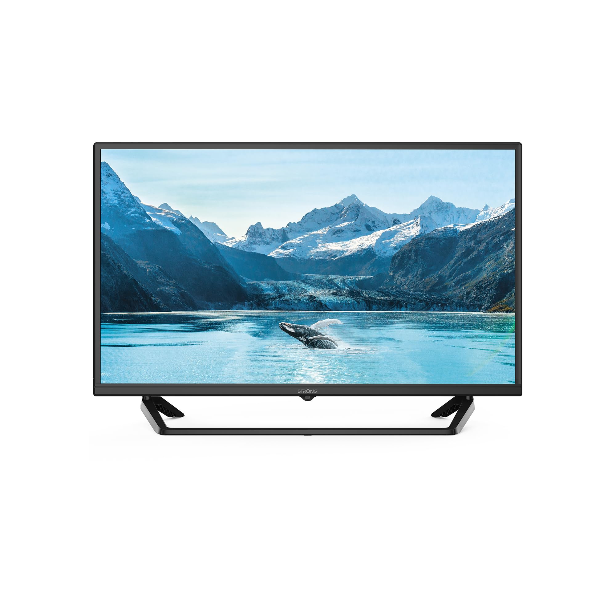 STRONG - Télévision HD 32" (80 cm) SRT32HF2003C-Noire | Triple Tuner Intégré - 2 Ports HDMI (1 ARC) + 1 Port USB + Mini-AV + Prise Antenne/Sat