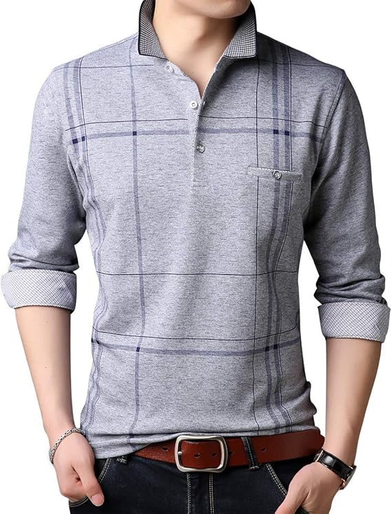 Amazon Co Jp ポロシャツ メンズ 長袖 ゴルフシャツ 綿 オシャレ スボーツ アウトドア 秋冬春 カジュアル ビジネス ファッション