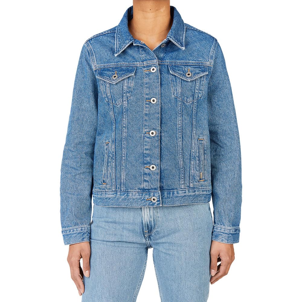 Pepe Jeans Chaqueta regular para mujer, Azul (Denim - IB7), M