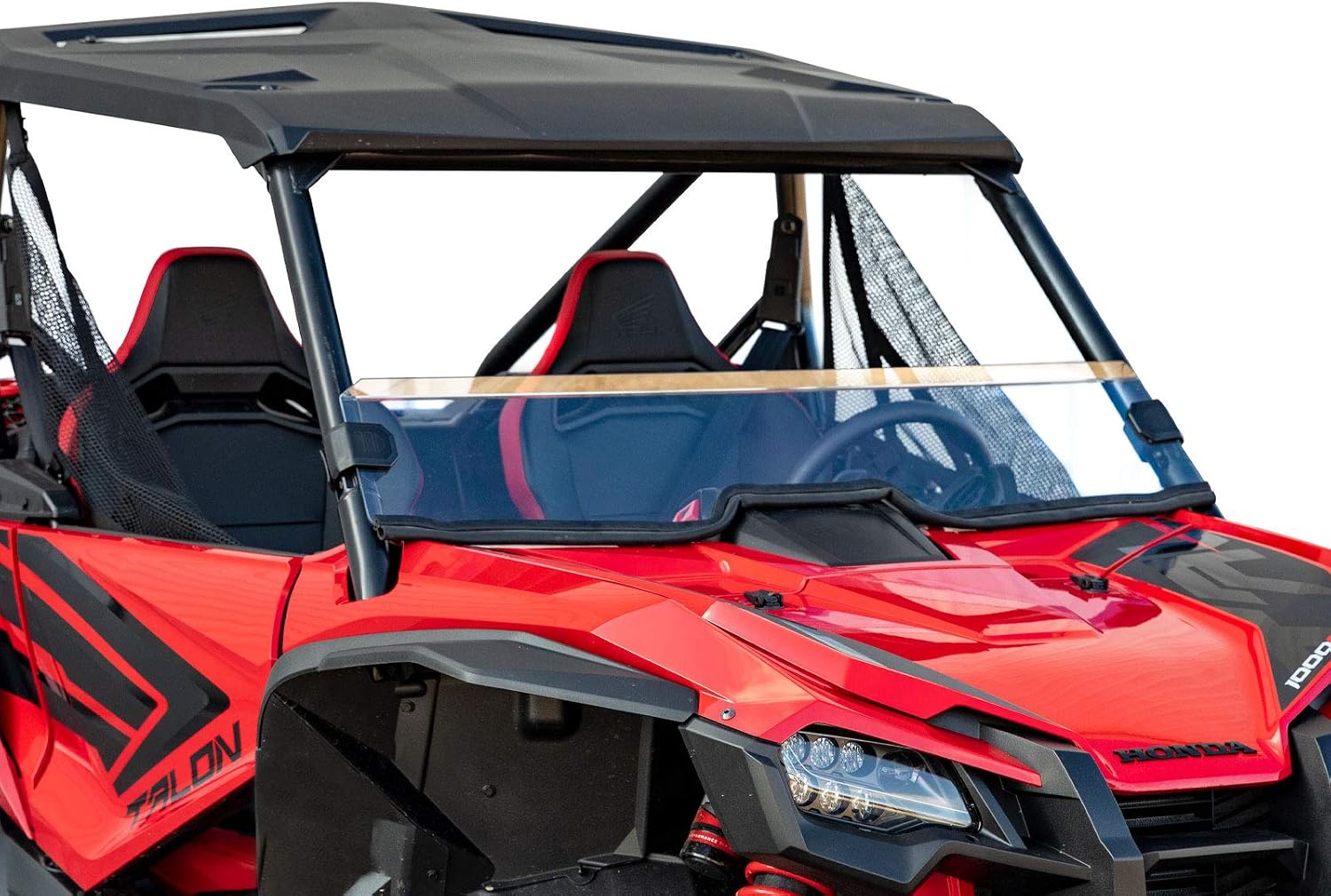 SuperATV Scratch Resistant Half Windshield for 2019+ Honda Talon 1000X, 1000R, 2020+ Honda Talon 1000X-4, XR Optic Hard Coating, 1/4” Polycarbonate 250x Stronger than Glass, USA Made, No Tint