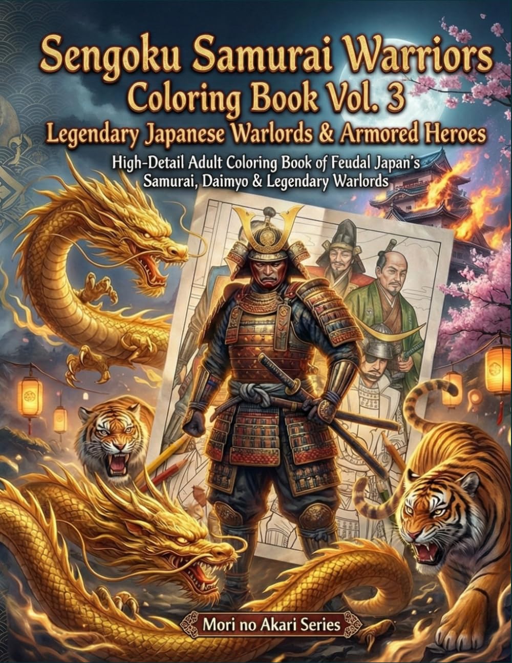 Sengoku Samurai Warriors Coloring Book Vol. 3: Legendary Japanese Warlords & Armored Heroes: High-Detail Adult Coloring Book of Feudal Japan's ... Warlords (Samurai Coloring Book Series)