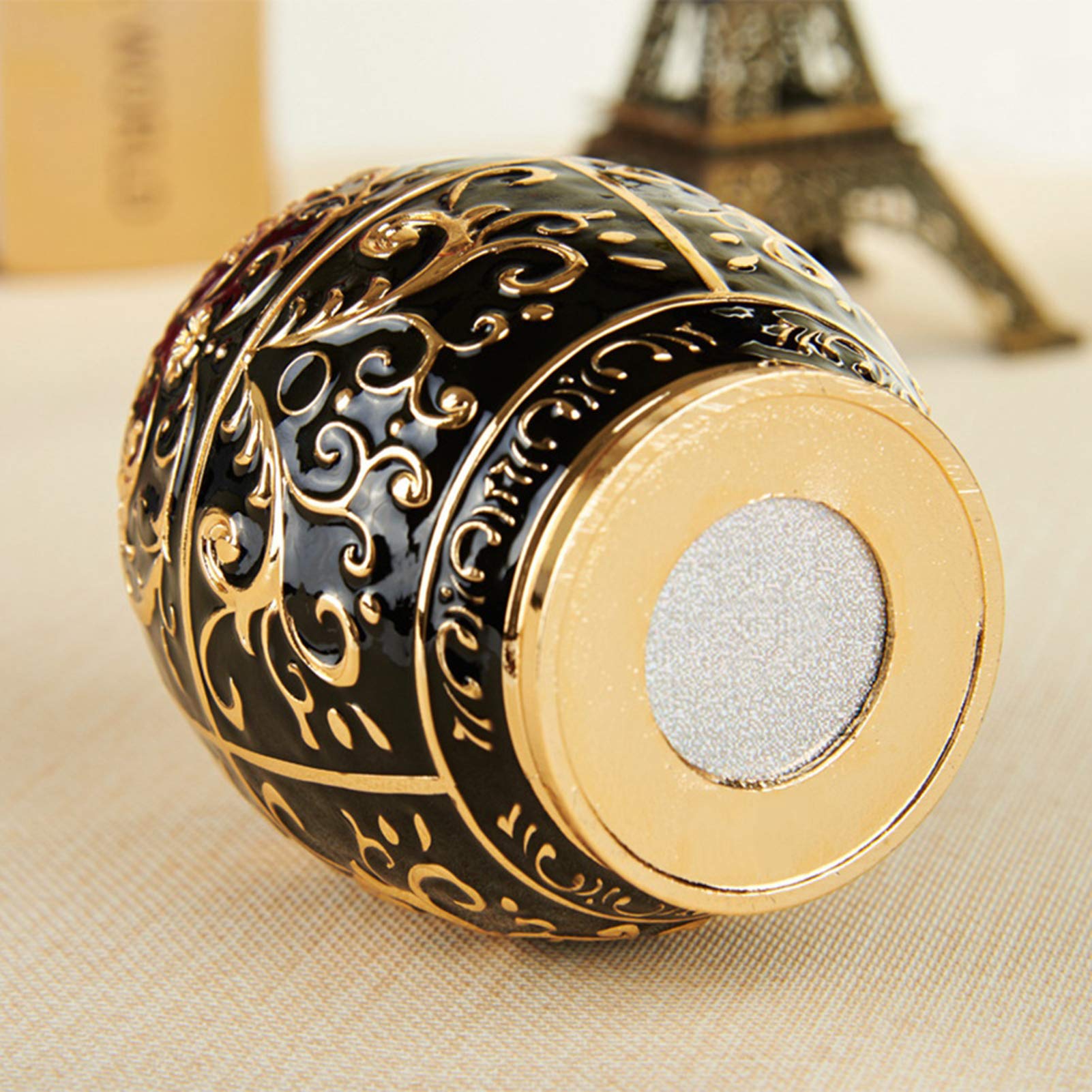 Rotierender Press-Zahnstocher, Box-Spender, Organizer, Eier-Zahnstocherhalter, Behälter-Dekoration für Zuhause, Küche, Hotel, Goldschwarzer Spender, Goldener Halter (#1)