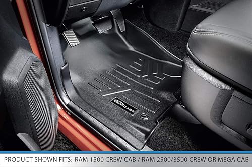 Miniatura 2 de Maxfloormat - Tapetes de piso para auto, juego completo, negro para Dodge RAM (2012-2017)