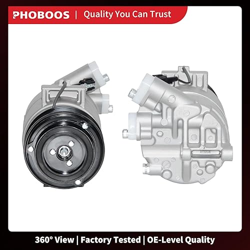 Miniatura 8 de PHOBOOS Compresor de CA con embrague compatible con Nissan Pathfinder 2005-2012 V6 4.0L, Nissan NV1500 NV2500NV3500 2012-2021 V6 4.0L -