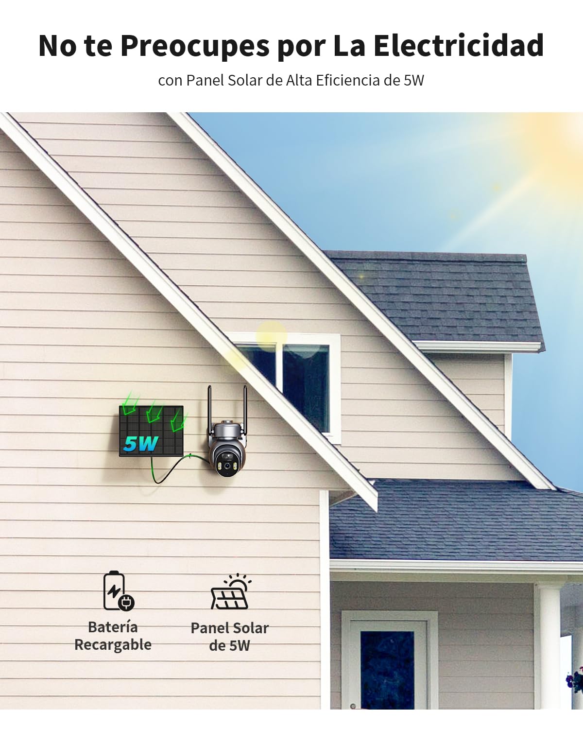 SEHMUA 4G LTE Celular Cámara Vigilancia Exterior con Panel Solar y Tarjeta SIM, 2K HD Cámara Visión 360° con Batería PTZ, Visión Nocturna Colorida y Detección PIR Humana, Impermeable IP66