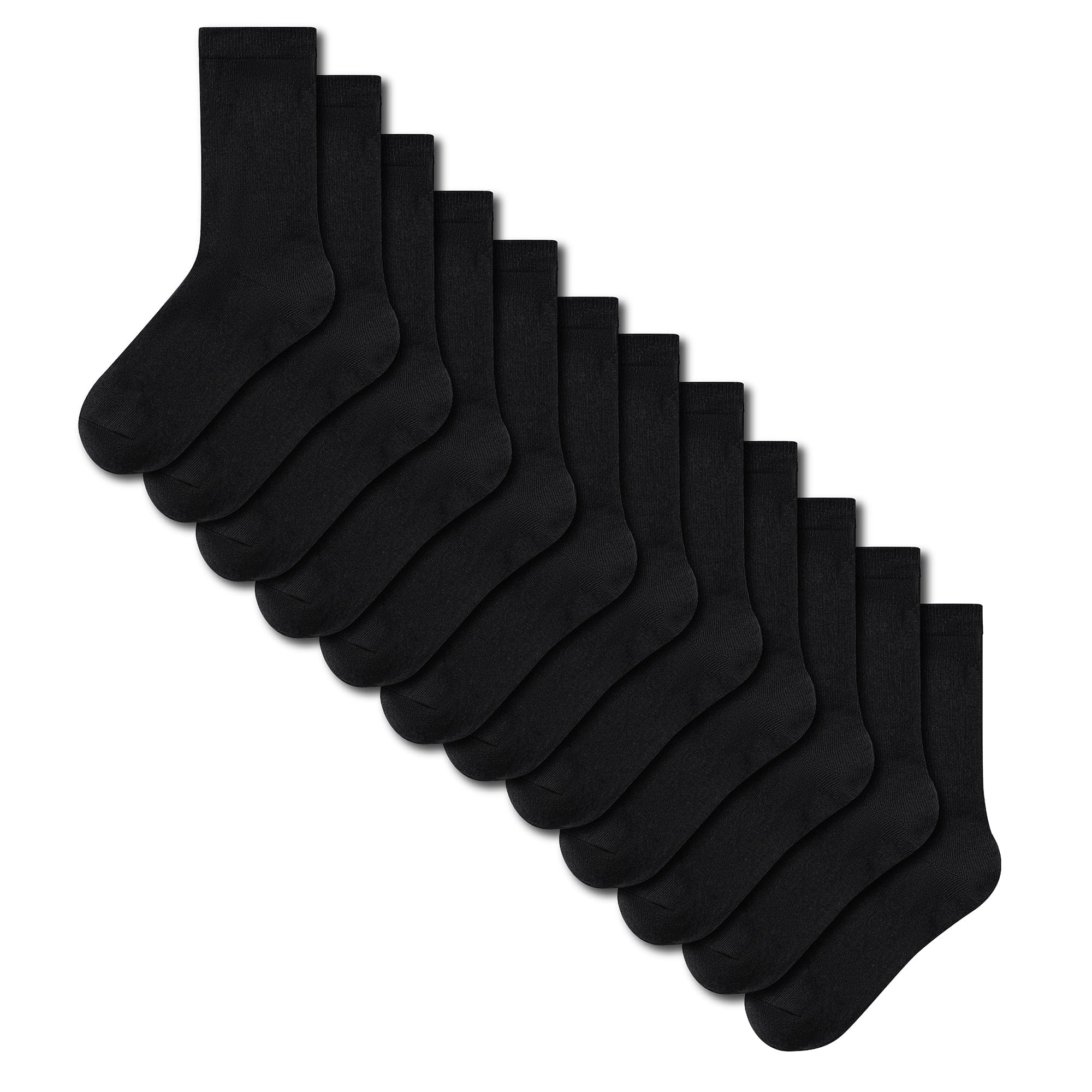 The Essentials Wardrobe Boys Black Kids Tew 12 Pack Ankle Socks - Uk 4-6.5/Eu 37-40