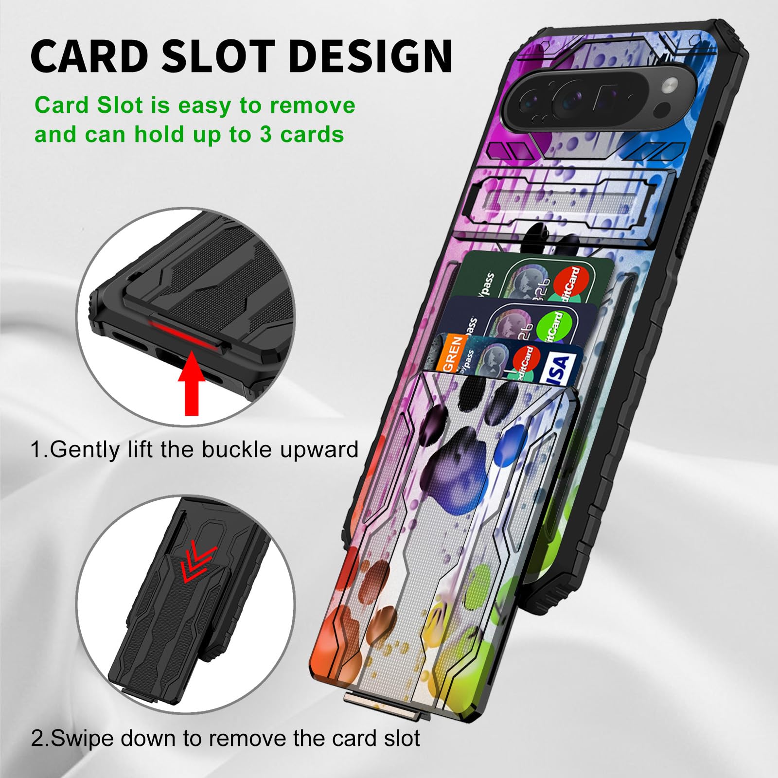 For Google Pixel 9 Pro Case For Pixel 9 Pro Wallet Case With Credit