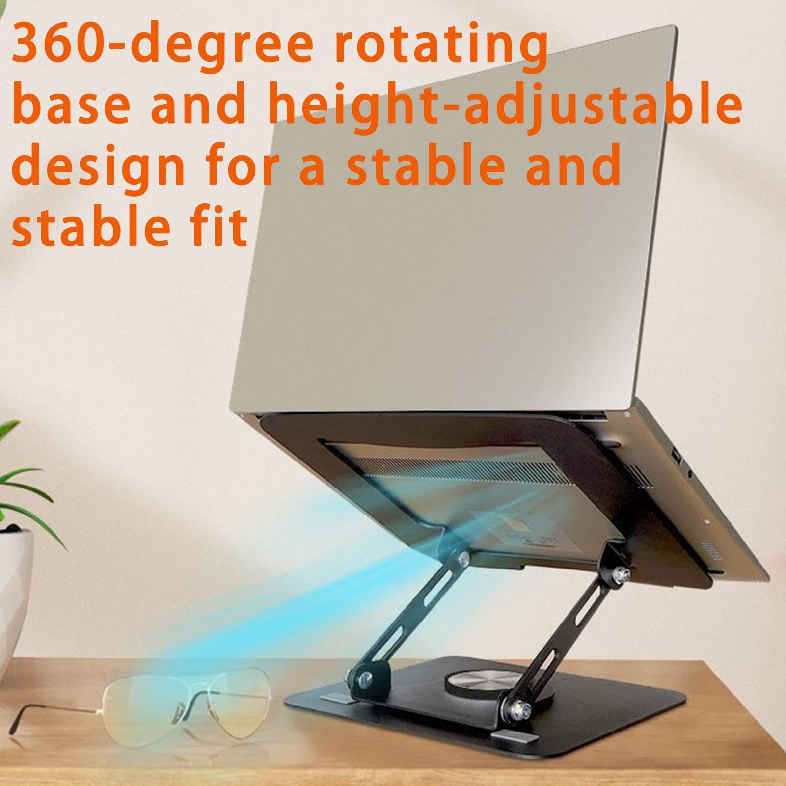 Soporte Pequeño de Laptop Ajustable 360° Giratorio Ergonómico Plegable