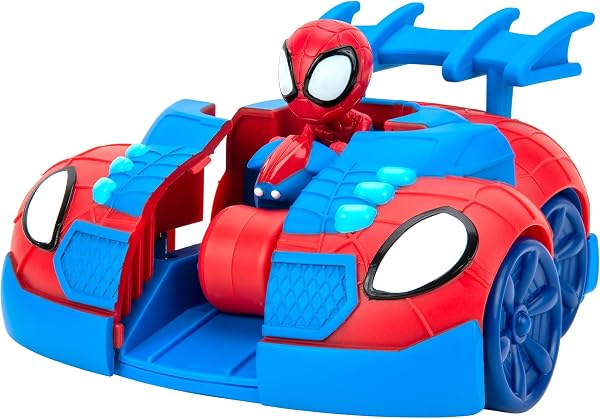 Véhicule 2 en 1 Web Strike Ses Amis Extraordinaires de Marvel - Lance Spidey sur Son Web Cycle - Jouet Indispensable pour Tous Les Fans de Spidey - 4
