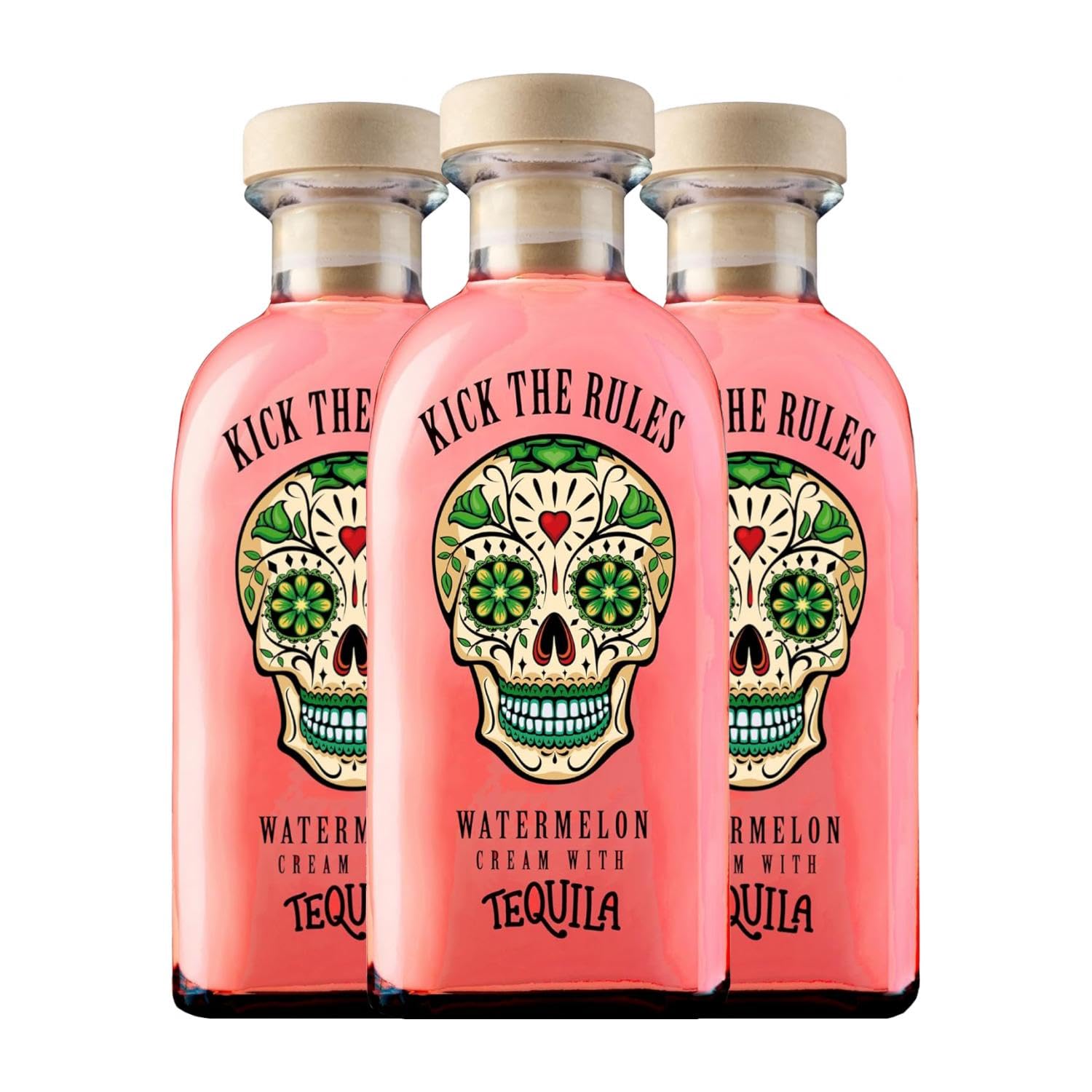 Tequila Lasil Kick The Rules Crema de Sandía con Tequila Watermelon 70 cl (Caja de 3 Botellas de 70 cl)