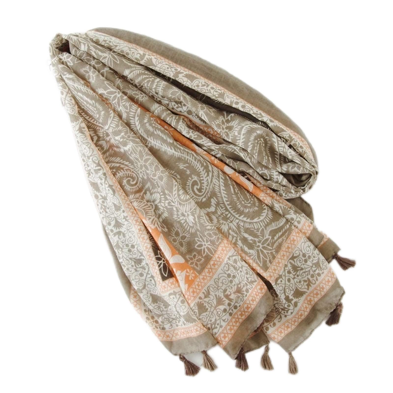 Bufanda Toquilla Bufanda de señora Otoño Invierno moda cálido algodón seda bufandas mujer estampado playa chal Clásica Suave