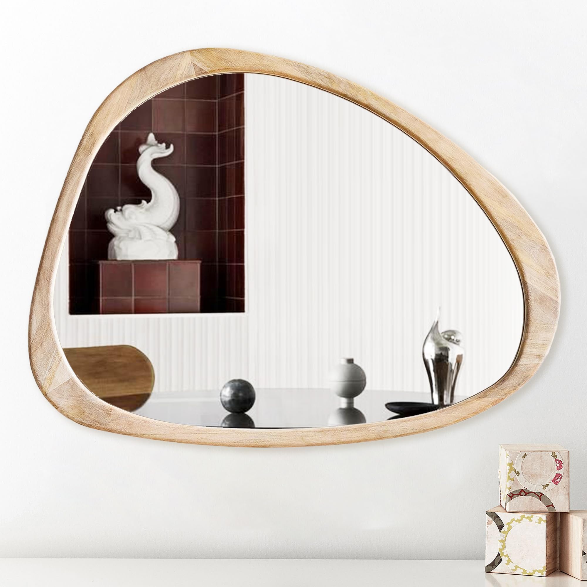Amazon.com: 39 x 45 Inch Mid-Century Asymmetrical Wood Wall