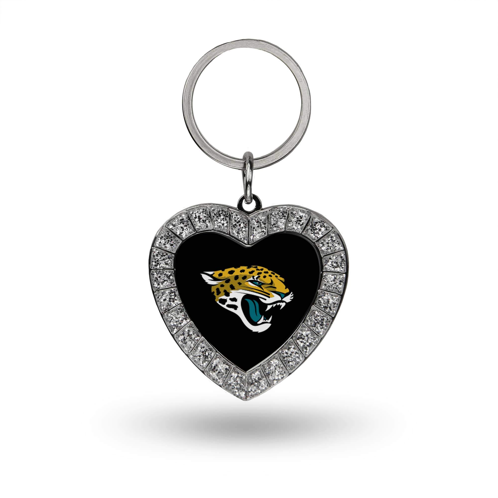 Rico Industries NFL Football Rhinestone Heart Keychain - Great Accessory