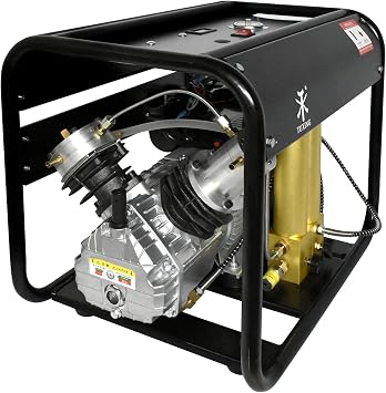 TUXING 4500Psi Pcp Air Compressor,Built-in Two Stage Filtration Water-Oil Separator Filter,Auto-Stop Version,Paintball/Scuba Tank Compressor 110VTXEDM042