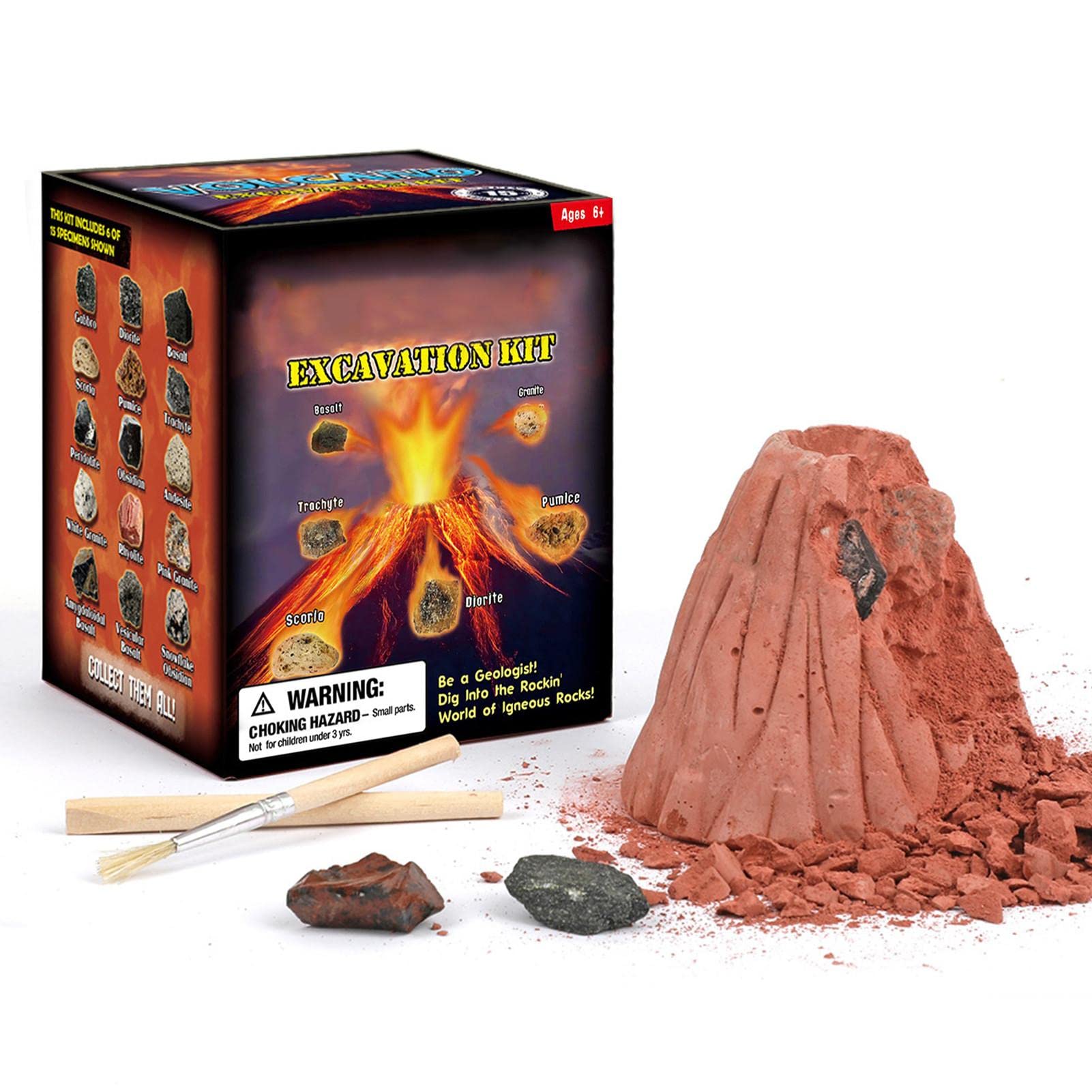 Thorityau Volcano Rock Mineral Dig Kit Gem Mining Toy Gemstone