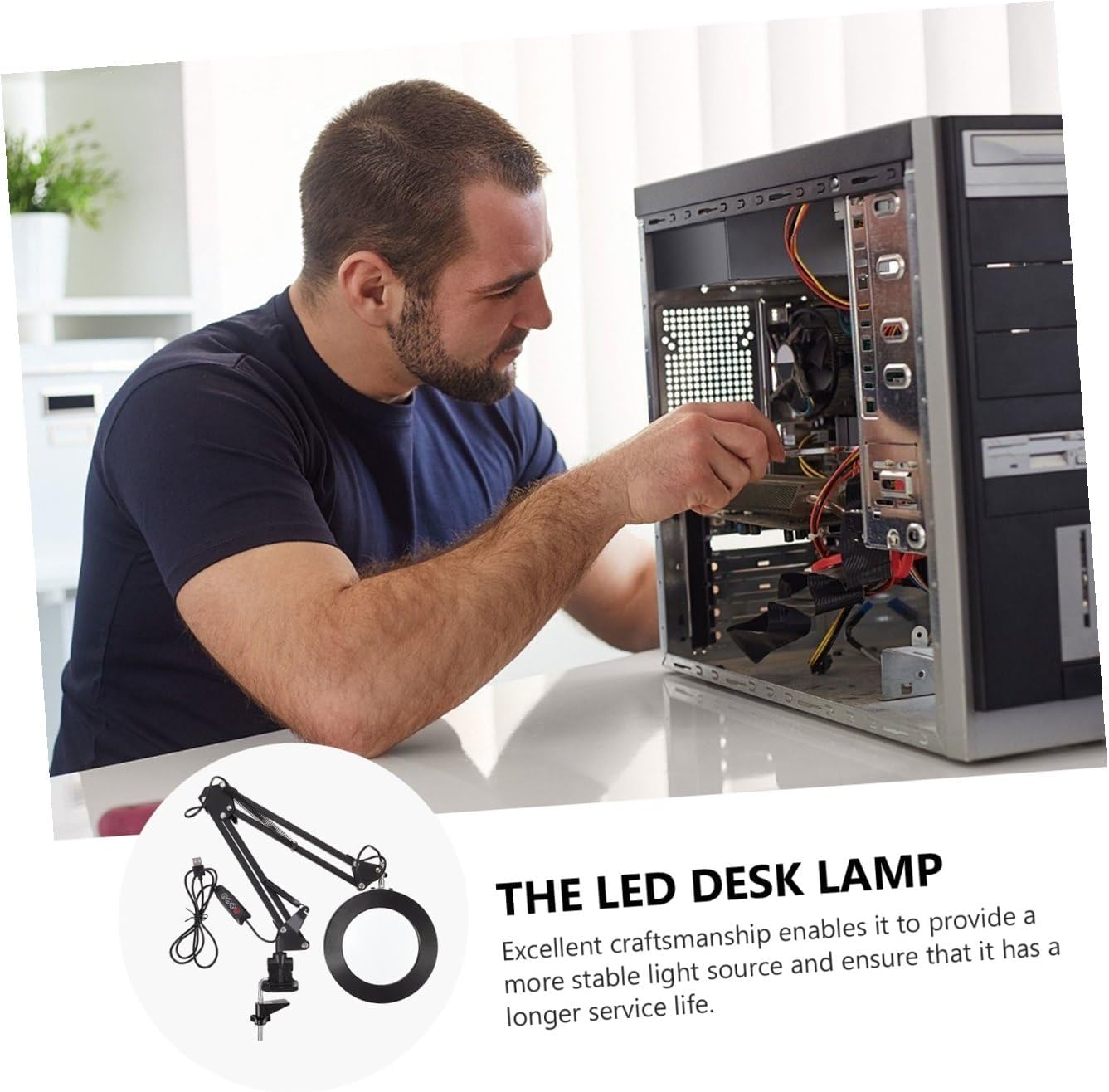 Folding Magnifying Desk Lamp Led Magnifier for Office Magnifying Glass Light Home Use Eye Protection