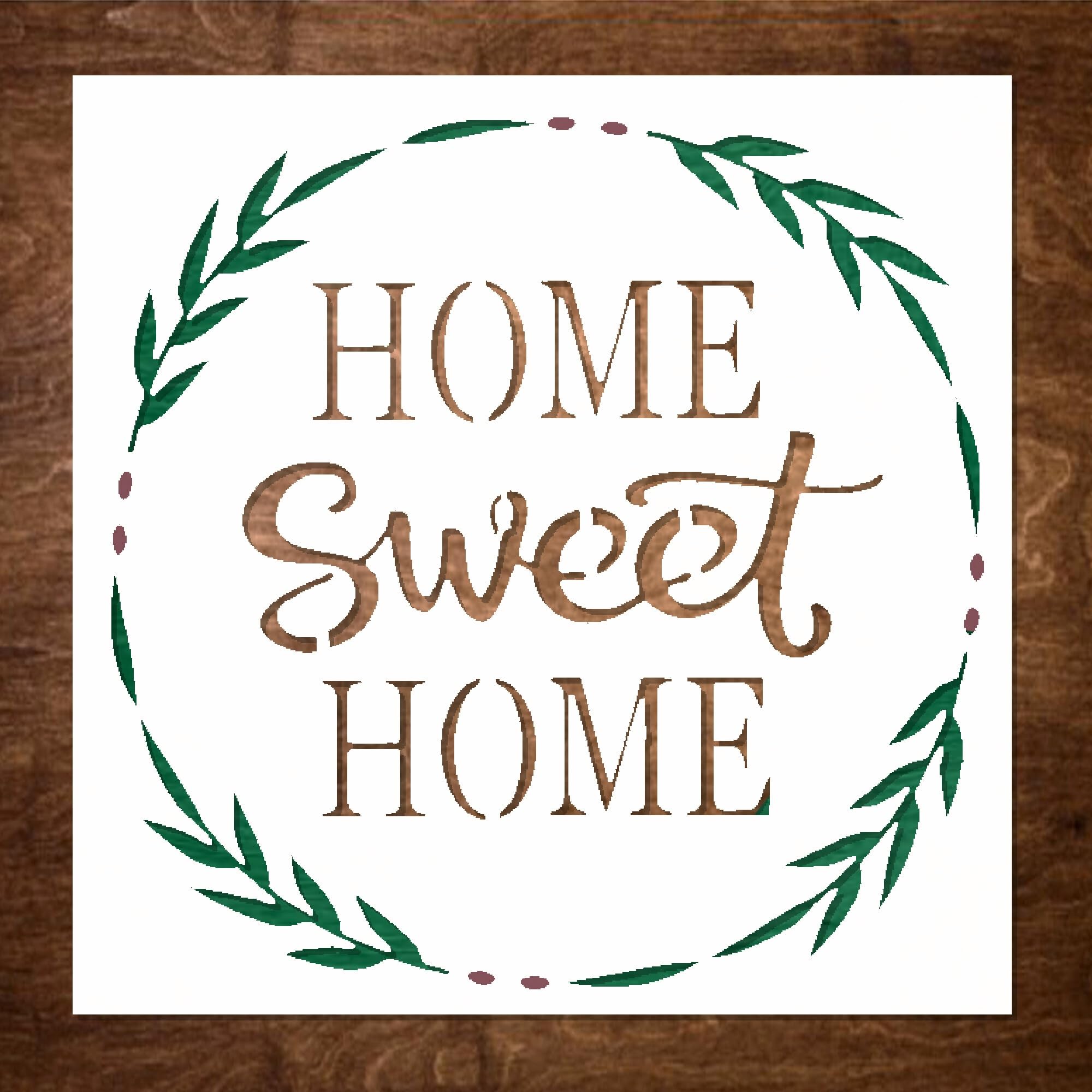 Amazon.com : DLY LIFESTYLE Home Sweet Home Stencil for Painting on Wood - 12x12 Inch Home Sweet Home Stencil Template - Reusable Painting Stencil for Wood Signs, Walls, Canvas, Fabric & DIY