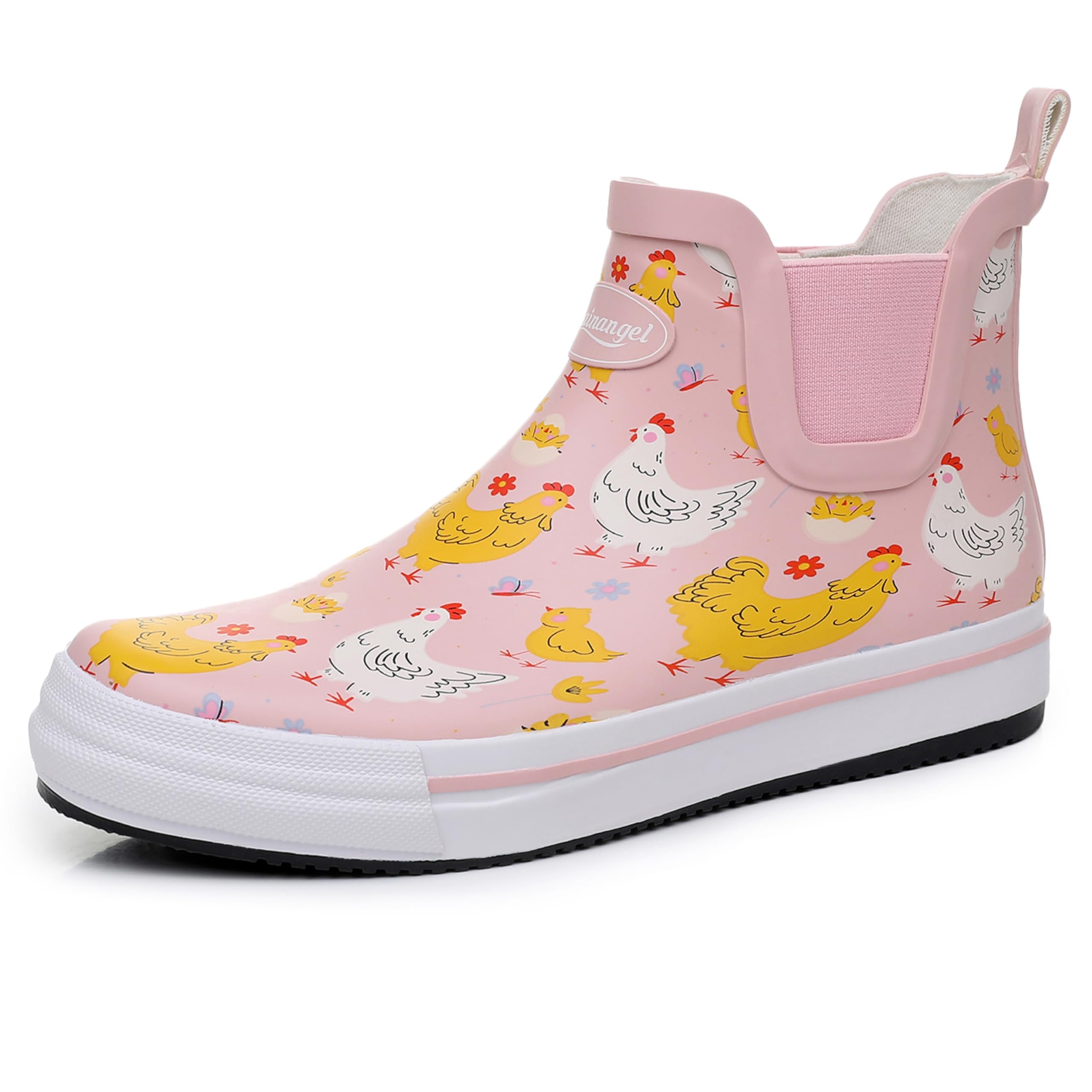 RAINANGEL Rain Boots for Women and Men Unisex Ankle Rain Shoes Anti-Slipping Rainboots with Comfortable Lightweight Garden Rubber