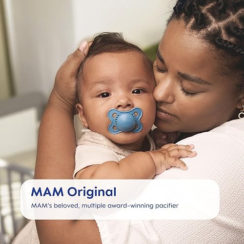 Miniatura 3 de MAM Paquete variado de chupetes para bebé, incluye 3 tipos de chupetes, la forma del pezón ayuda a promover el desarrollo bucal saludable, 0-6