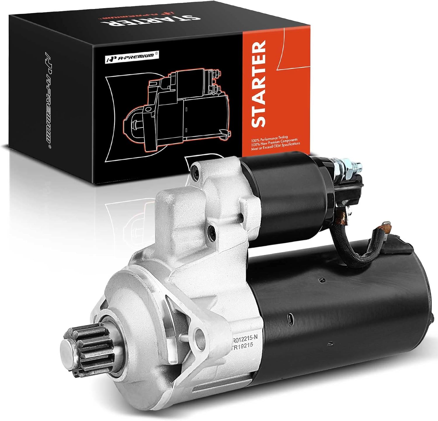 A-Premium Starter Motor Compatible with Audi A3 15-16, TT Quattro 12-13, TTS Quattro 11-15 & Volkswagen Beetle 13-15, Golf 12-15, Jetta 11-15, Passat 12-15, L4 2.0L,12V 1.7KW 11 Teeth CCW