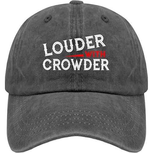 additio Baseball Caps Louder with Crowder Baseball Cap, Funny Baseball Cap for Men