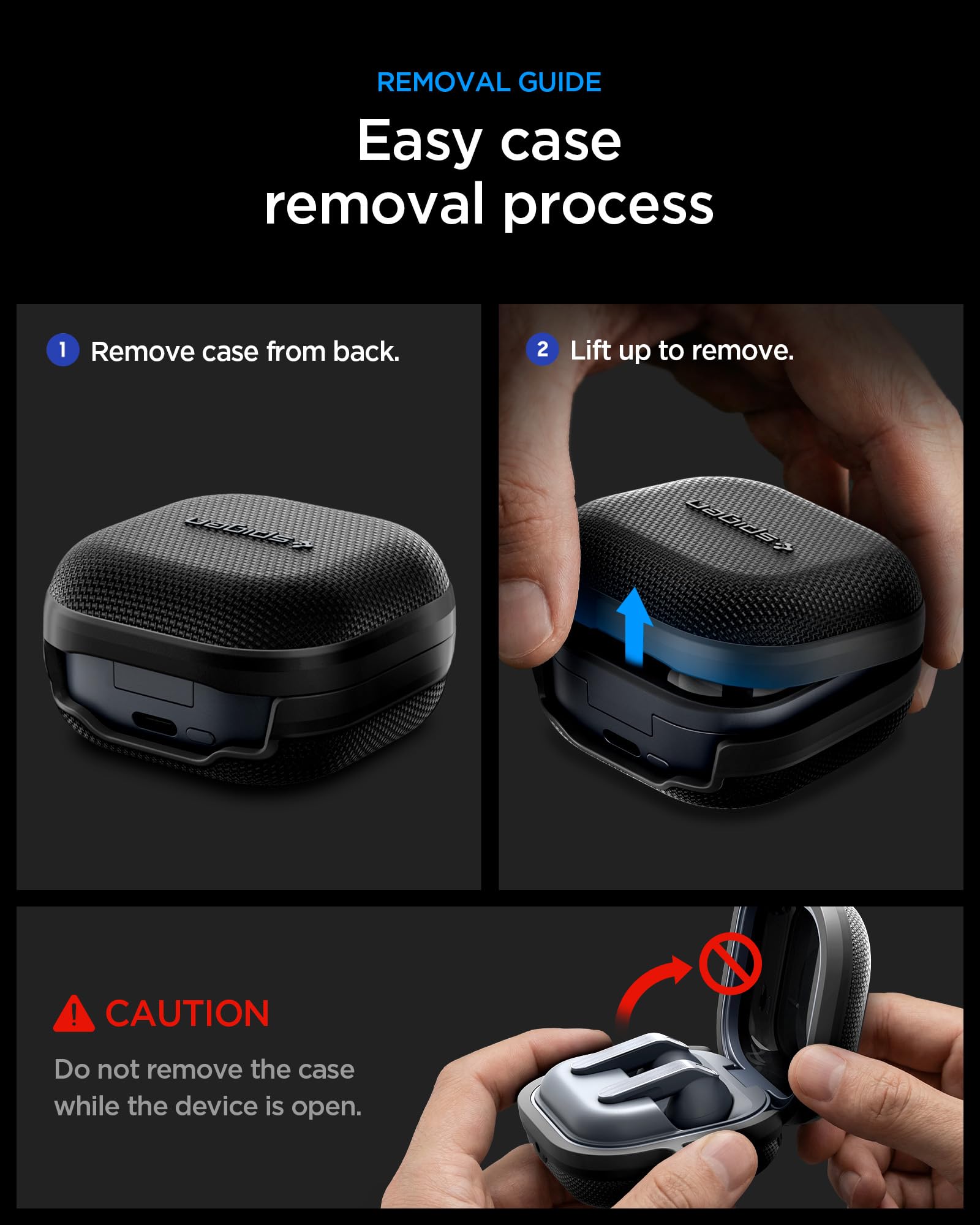 Spigen Cover Classic Fit Compatibile con Samsung Galaxy Buds 4 Pro/Galaxy Buds 4 (2026) - Nero Opaco