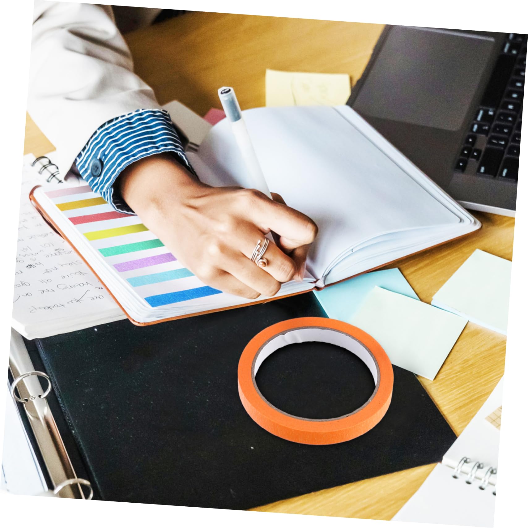 KICHOUSE 8 Rolls Masking Tape in 8 DIY Artist Tape for Painting Rolls for Craft Home