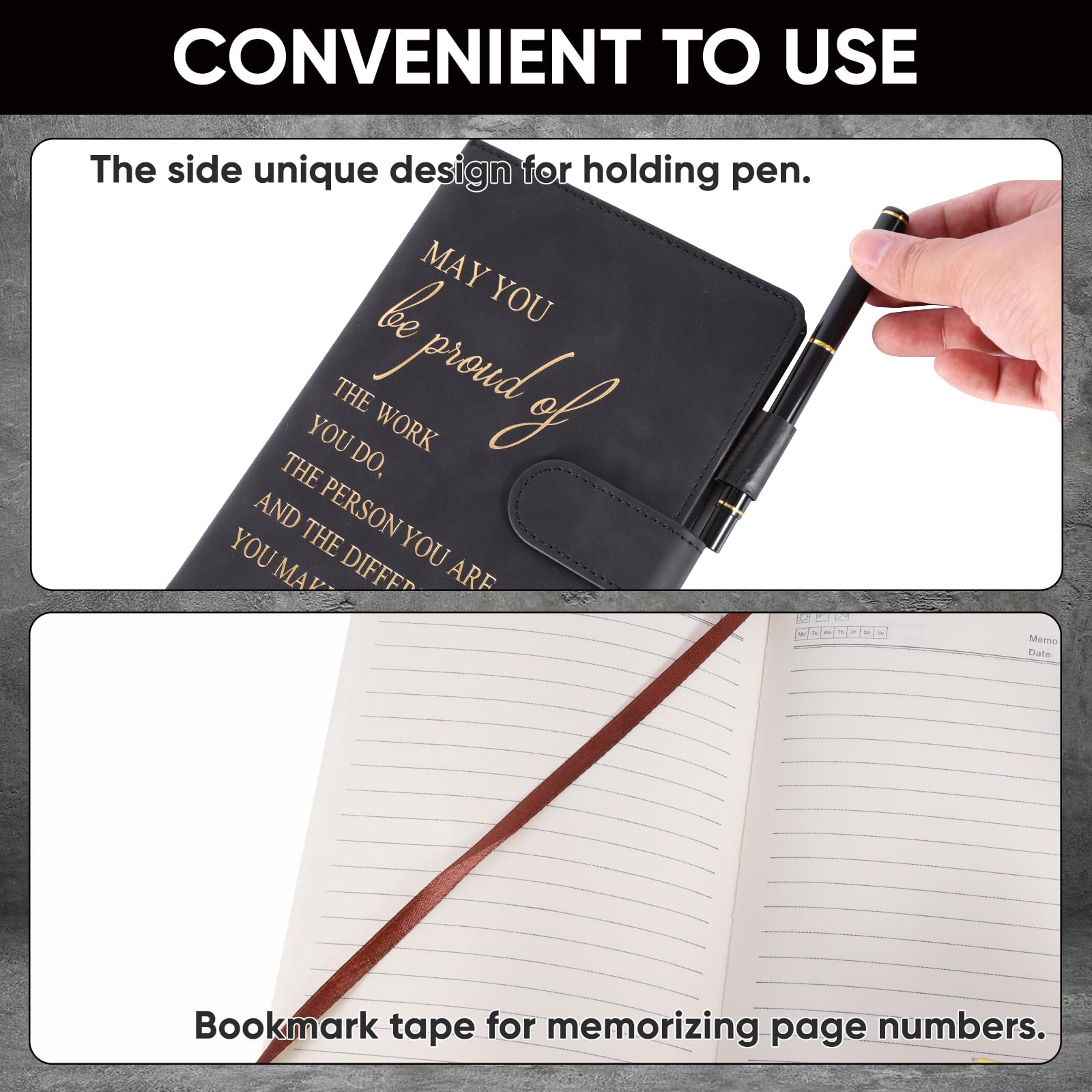 Thank You Notebook Gifts, A5 Inspirational Notebook with Pen, Leaving Gifts Books with Greeting Card - Image 4
