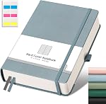 AHGXG Carnet de notes du Journal Linéaire, 320 Pages, A5 Taille (5.7" × 8.3") | Couverture rigide, 100 GSM Papier, 2 Signet, pour les étudiants & Professionnels, écriture, école & Journalage (vert sage)