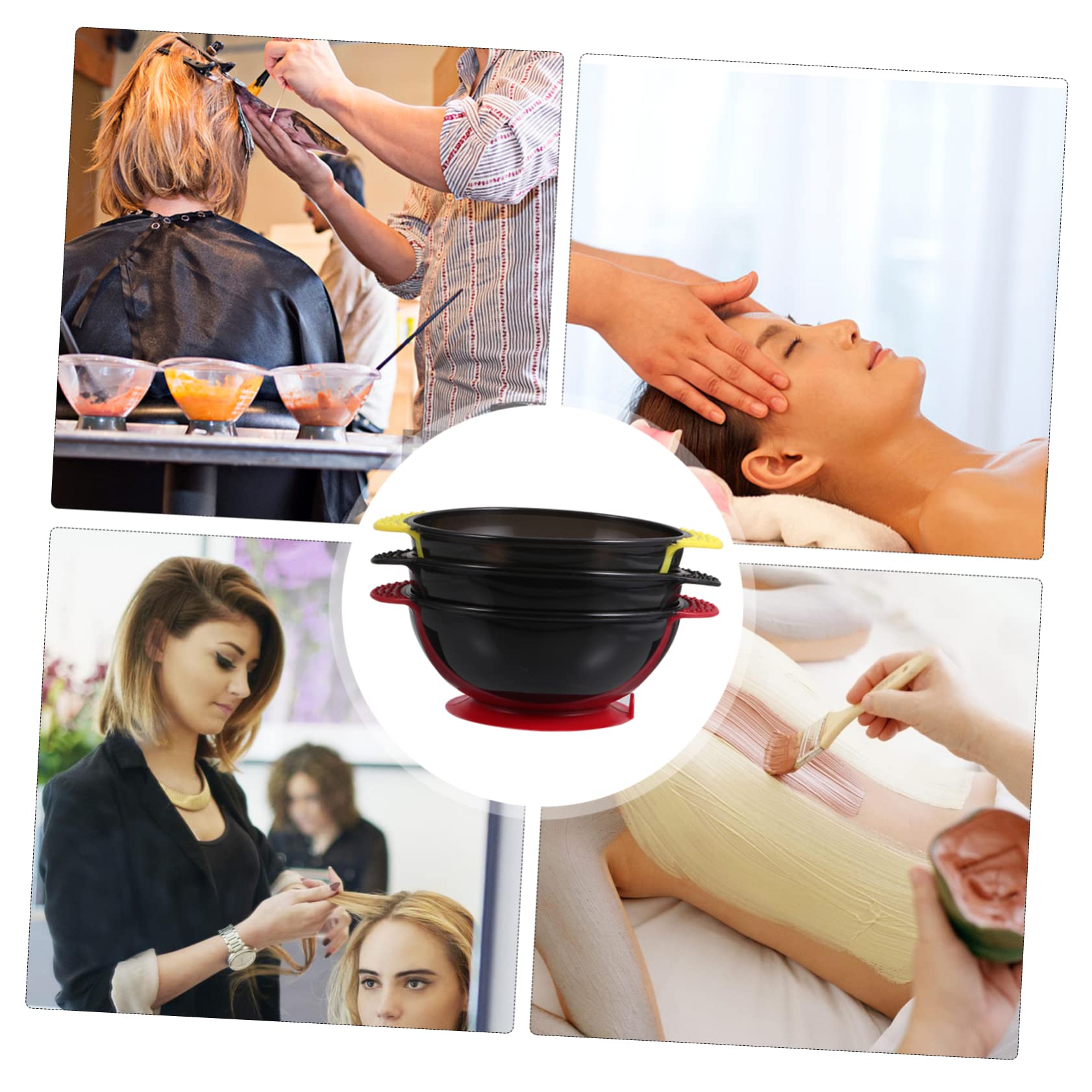 FRCOLOR 3er-sets Haartönungsbecher Färbeschale Bequemer Griff Mini Wiederverwendbar Für Den Einsatz Im Salon Zu Hause Leicht Zu Reinigen 3 Stück X 3