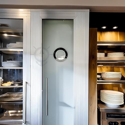 Miniatura 6 de Nagina International Ventana náutica de alta calidad de aluminio con brida profunda de níquel con cristal transparente, decoración del hogar de la