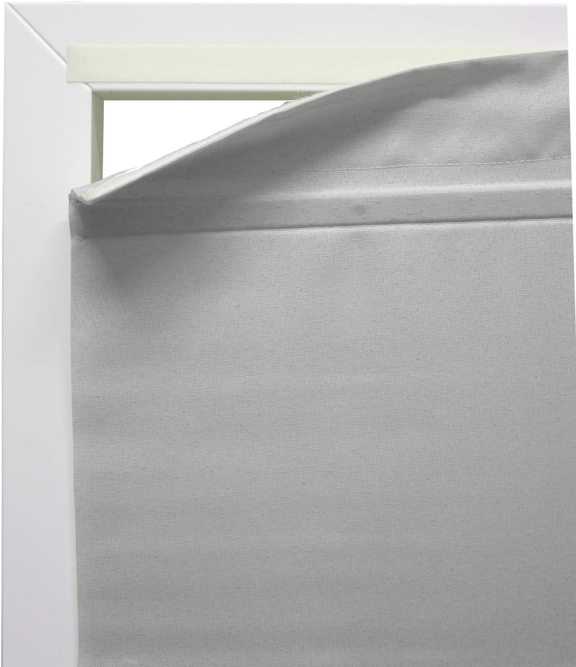 GARDINIA EASYFIX Raff-Rollo 2er-Set, Verdunklungsrollo ohne Bohren, Magnetisch, Inkl. Klettband, Raff-Gardine, Blickdicht, Grau, 80 x 140 cm BZW. 90 x 140 cm (BxH)