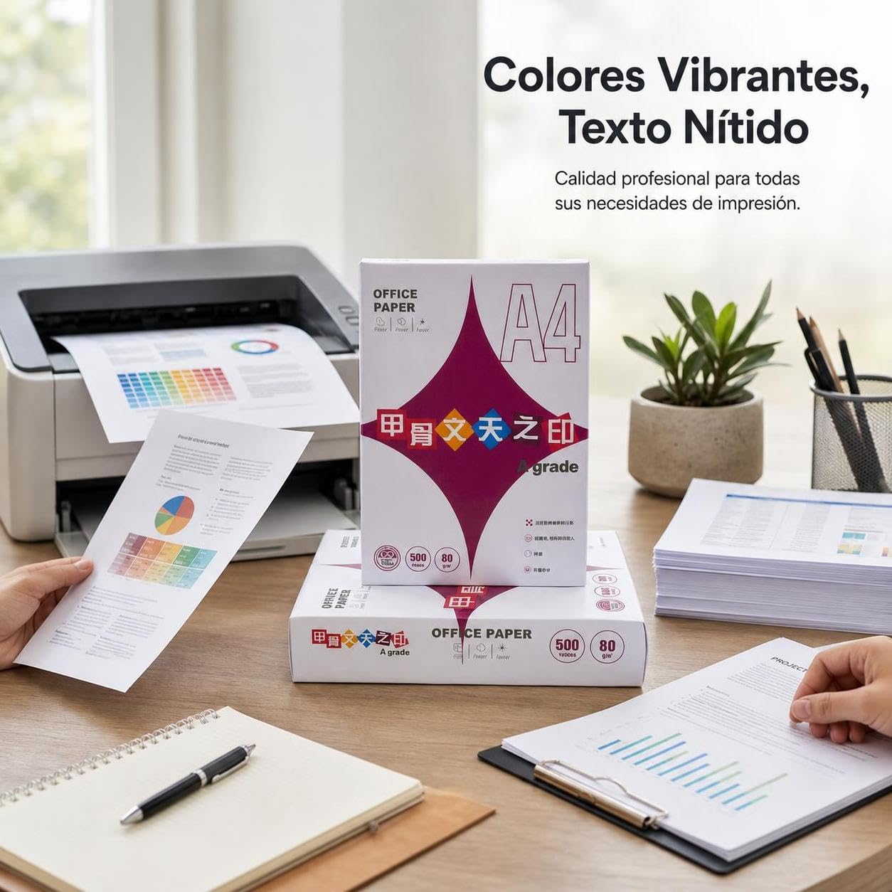 di Carta 75-80g/ per Stampante e Inkjet, Fo Bianchi Multiuso per Fotocopie e Documenti, Carta A4 da 75g per fotocopie, 500 fogli/risma * 2 (nuovo imballaggio del marchio)