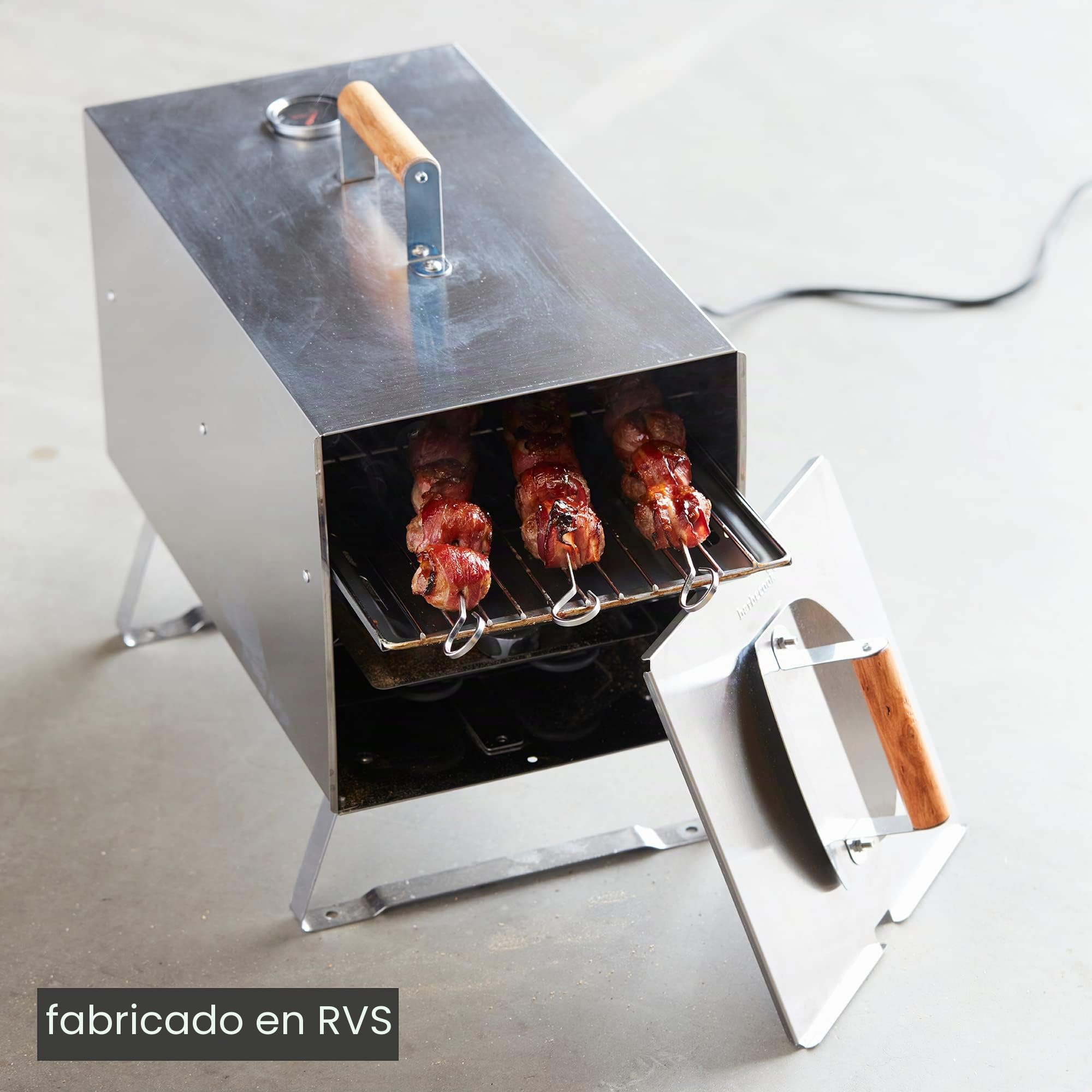 Barbecook Otto 2.0 - Horno eléctrico para ahumar en caliente, acero inoxidable, 26 x 26 x 47 cm