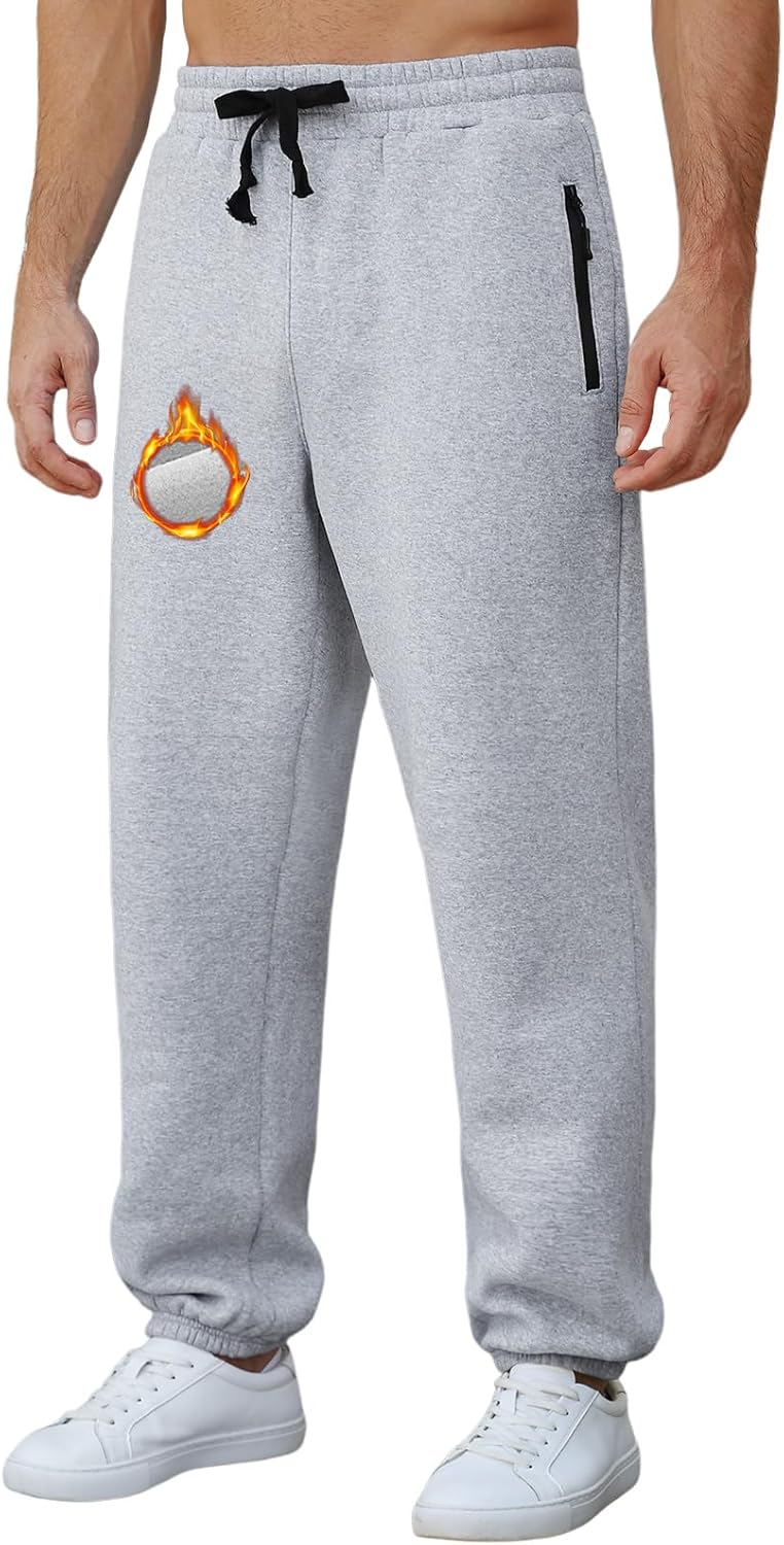 Voqeen heren joggingbroek, fleece thermische joggingbroek voor winter Voqeen heren joggingbroek, fleece thermische joggingbroek voor winter