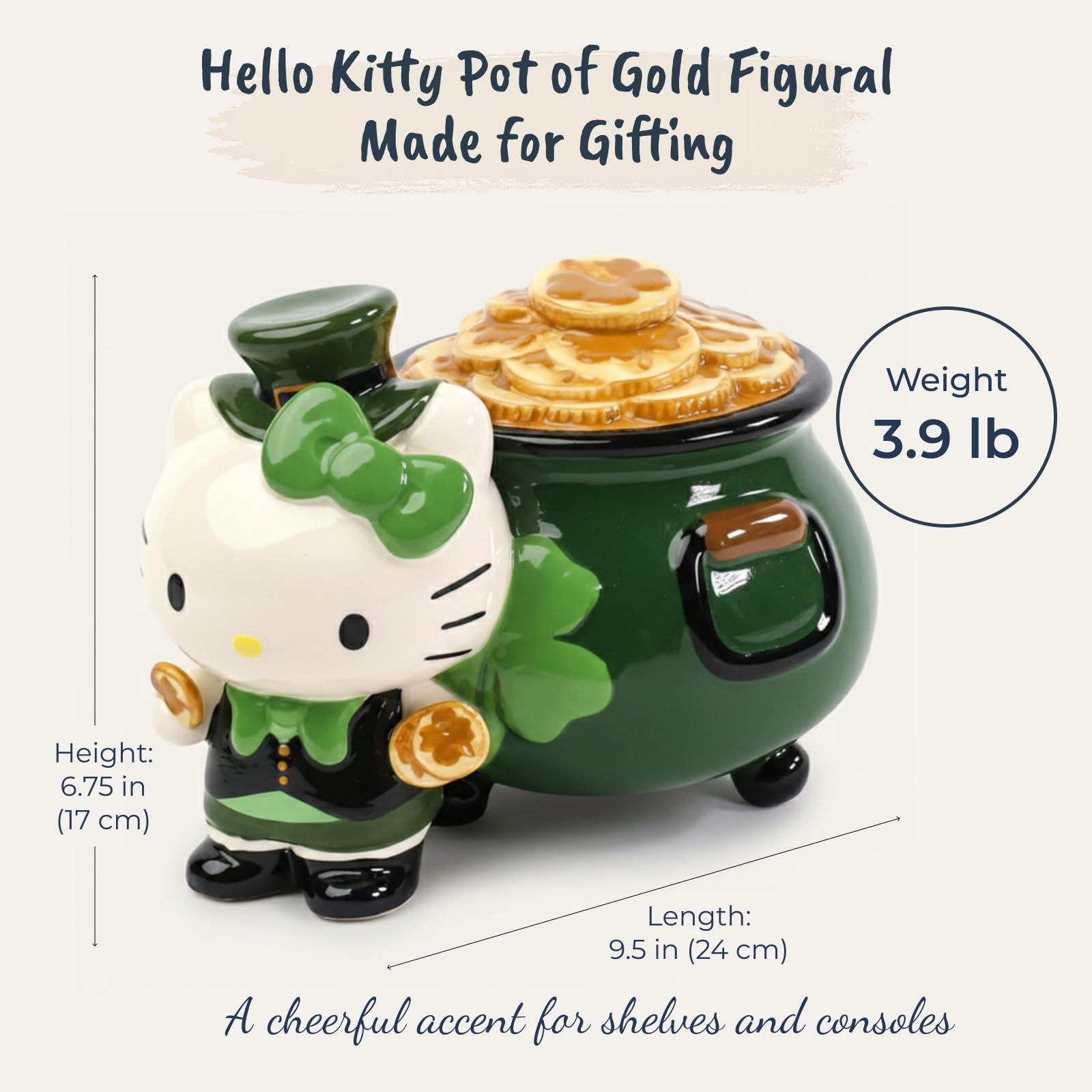 Amazon.com: Hello Kitty Pot of Gold Figural, 9.5
