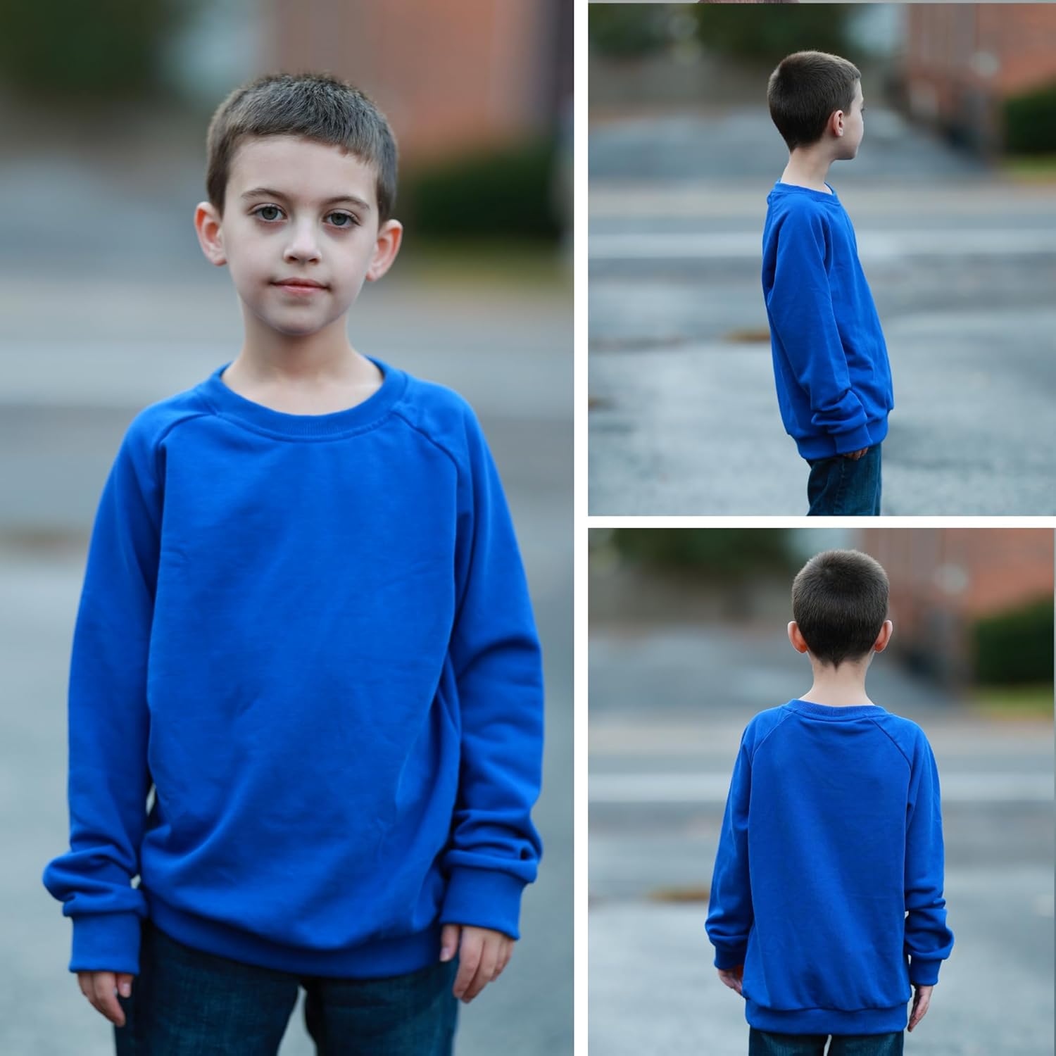 BIG ELEPHANT Boys Crewneck Sweatshirt – Cotton Long Sleeve Pullover for Kids, Toddler to Teen, School and Everyday Wear - Image 3