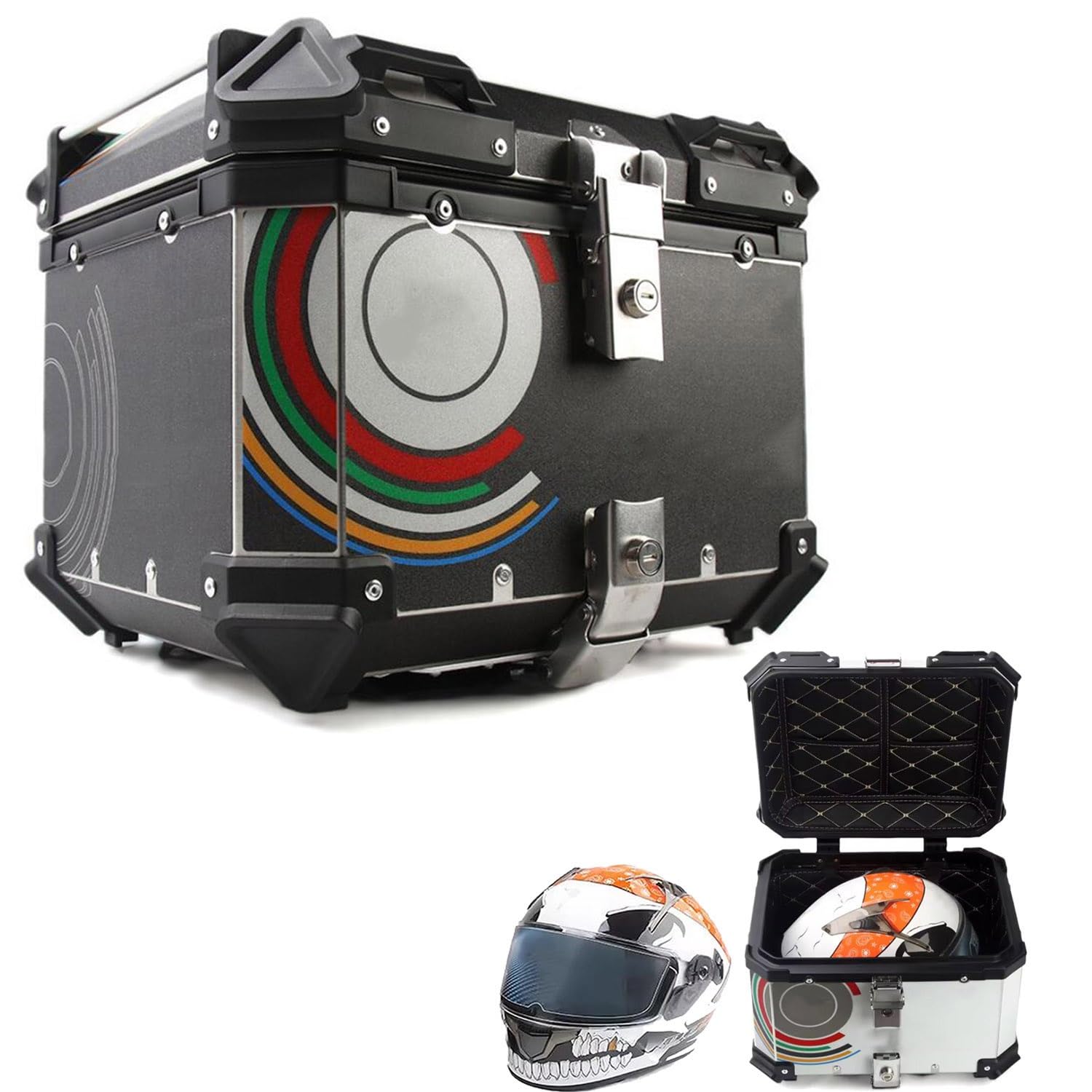 Coffre de scooter en aluminium pour sécuriser votre casque et vos gros bagages facilement