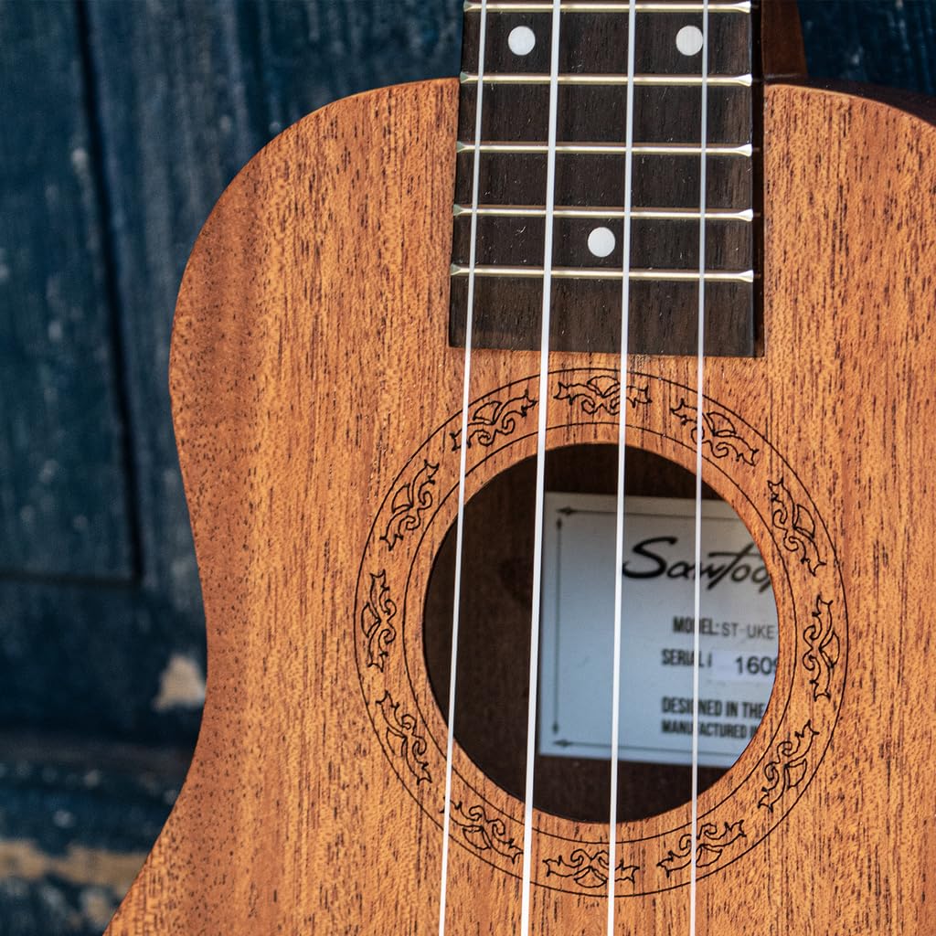 Amazon.com: Sawtooth Soprano Ukulele Mahogany 21 inch Ukulele