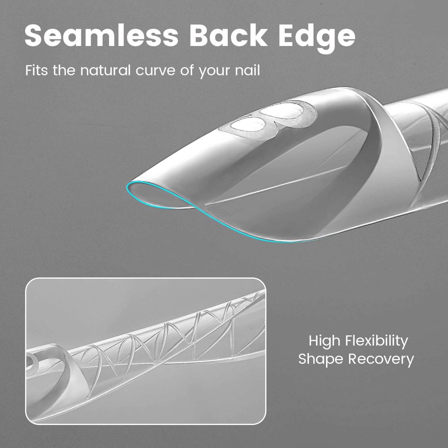 YOKEFELLOW Dual Nail Forms Dual Nail Forms Dual 240 sztuk przezroczystych przedłużeń paznokci, zestaw do przedłużania paznokci żelowych do przedłużania paznokci (poliżel), do salonu artystycznego