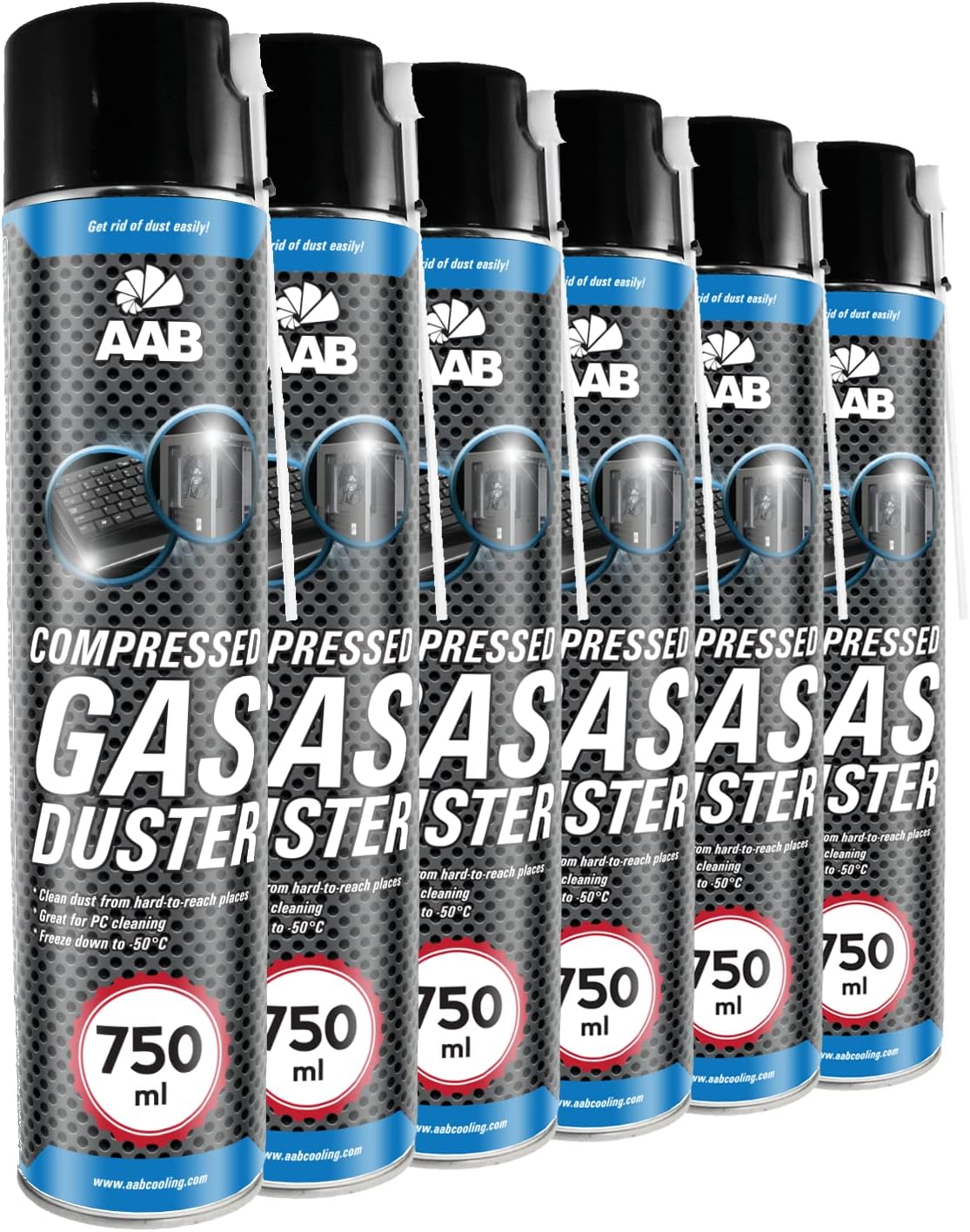 AAB Compressed Gas Duster 400ml - Air Duster for Cleaning Computer, Keyboard, and Other Office Equipment, Air Compressor, Compressed Air for PC, Cleaner, Aerosol Duster, Can Computer Cleaning Kit AAB Compressed Gas Duster 400ml - Air Duster for Cleaning Computer, Keyboard, and Other Office Equipment, Air Compressor, Compressed Air for PC, Cleaner, Aerosol Duster, Can Computer Cleaning Kit