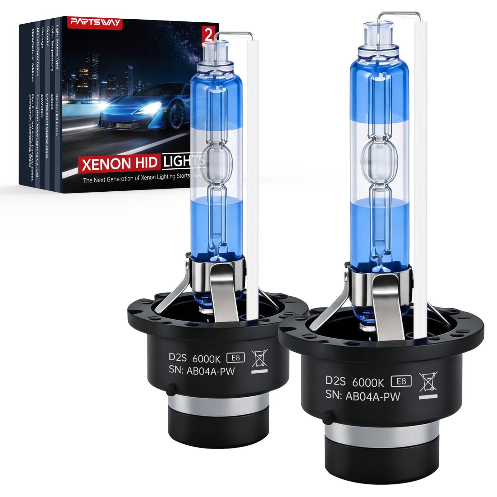PARTSWAY D2S HID Headlight Bulbs