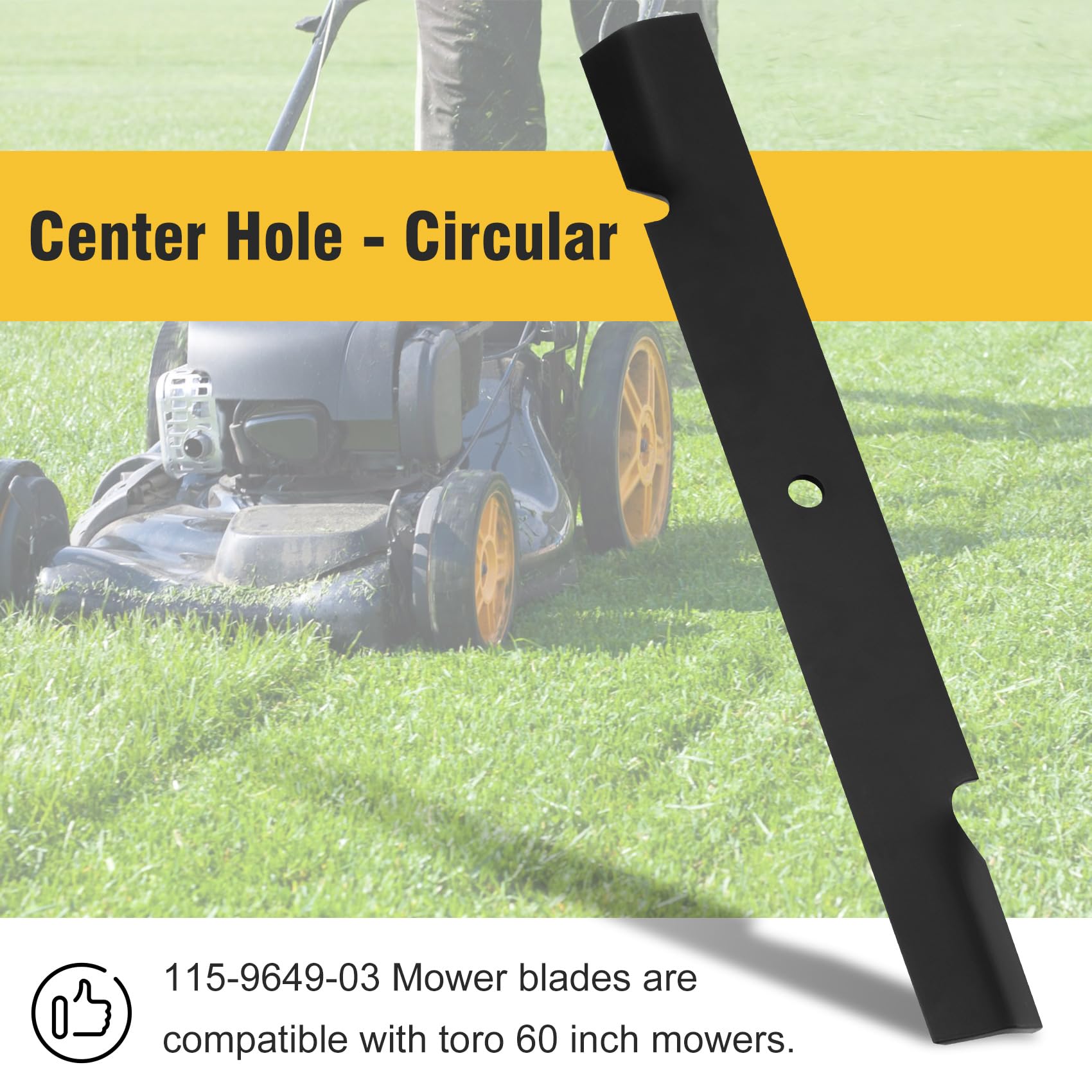 Cuchillas de cortacésped 115-9649-03 105-7718-03 de repuesto Toro 133-2127 115-9649 de 20.5 pulgadas, compatibles con toro de 60 pulgadas Timecutter 6000 MX6050 ZX6020 ZX6020 ZX6020 ZX. 6030
