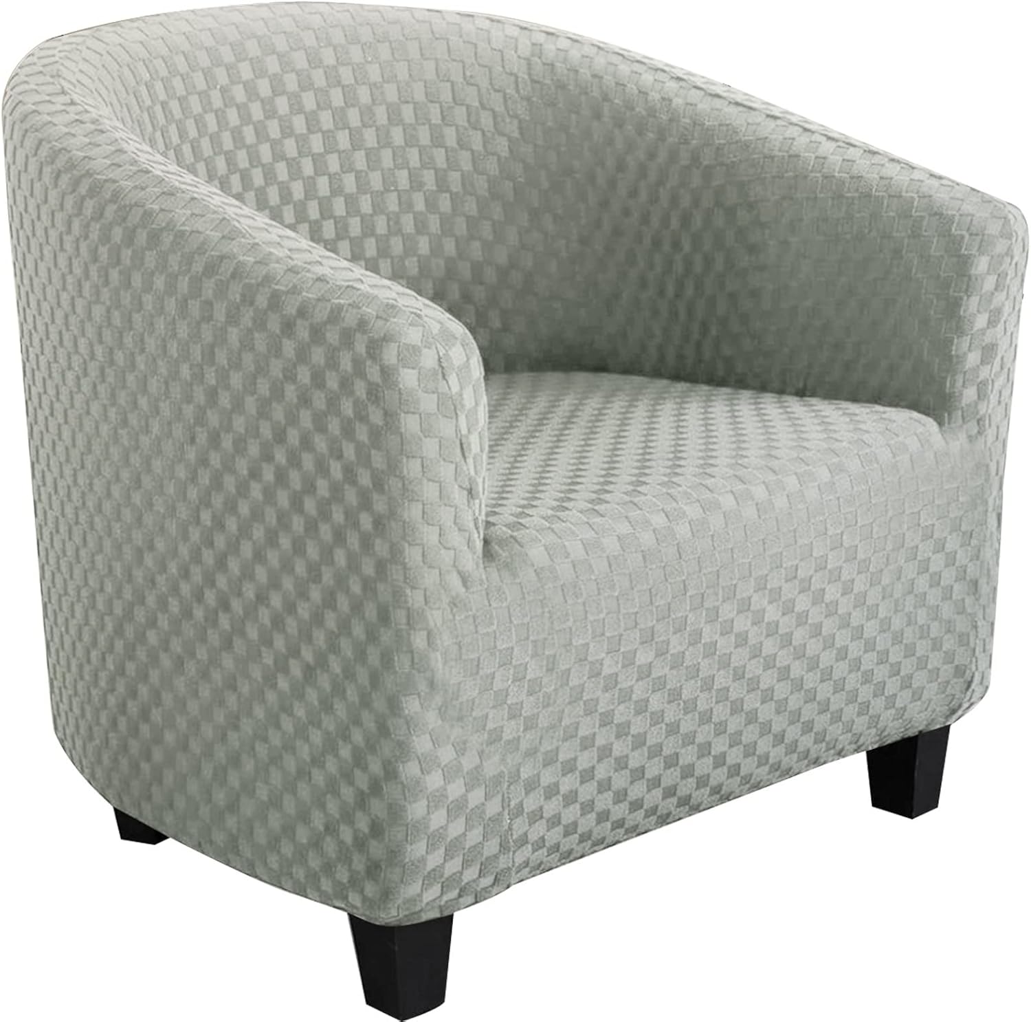 Konsilsa Club Chair Slipcover, 1 Piece High Stretch Spandex Tub Chair Cover Machine Removable Couch Covers Armchair Slipcovers with Elastic Bottom for Office Home Hotel (Color : Light Purple)