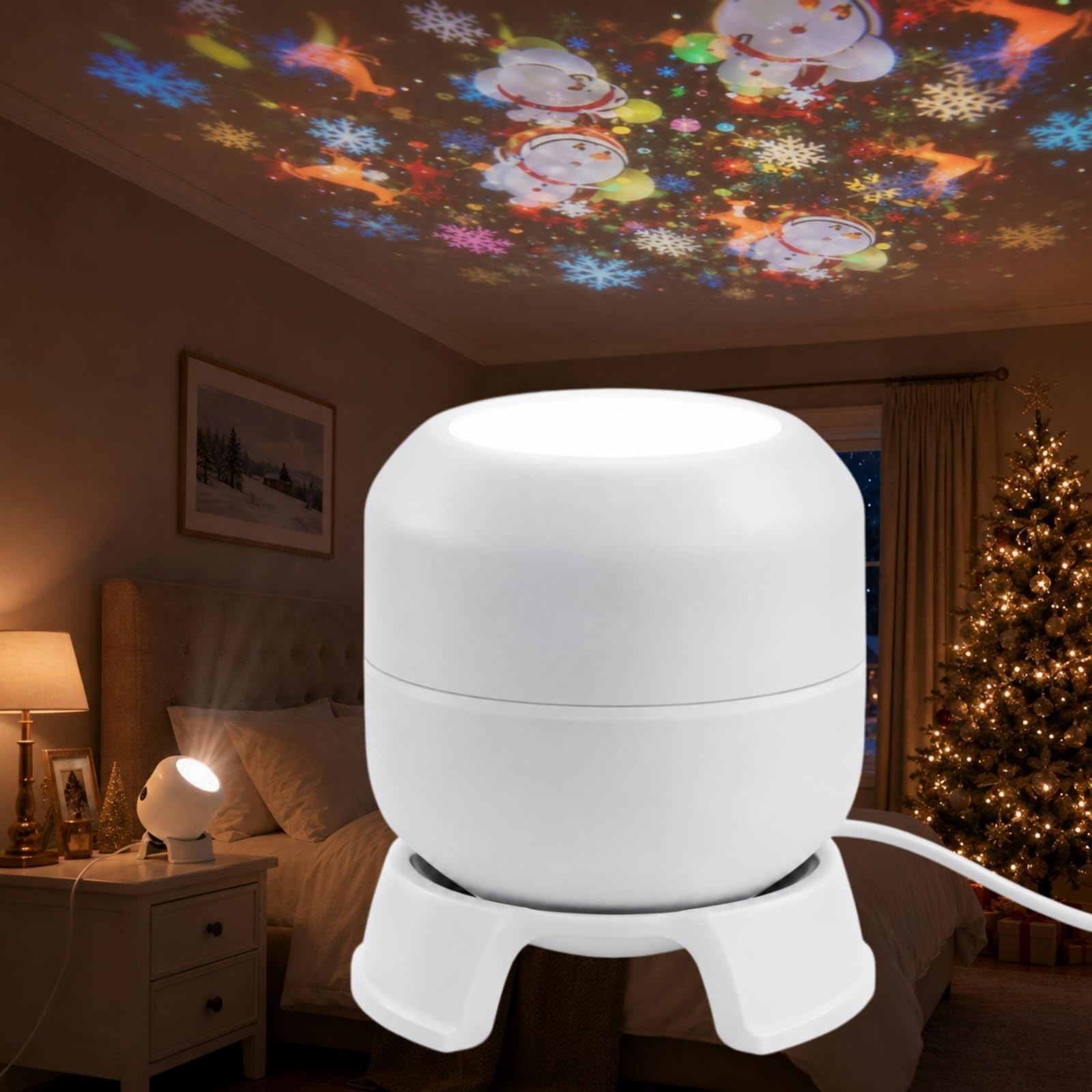 Christmas Projector Light, USB Powered Rotating Lamp