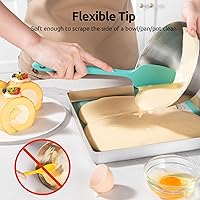 Vista 4 de Espátula de silicona resistente a altas temperaturas: U-Taste 315ºC a prueba de calor, de grado alimenticio, de goma, raspador de cocina