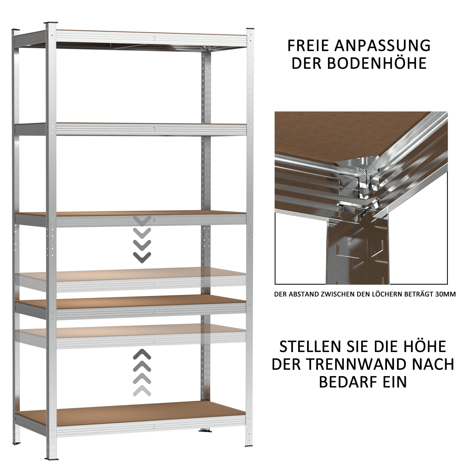Meuble Rangement 5 Niveaux Étagère Garage 180x120x45 Cm - 5 Niveaux - 875 Kg Charge Totale - Bleu - Garantie 5 Ans étagère Industrielle Bleue