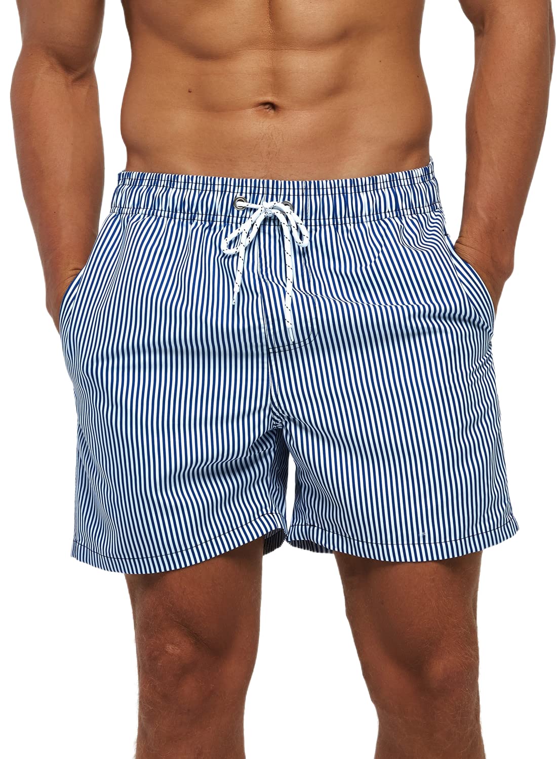 LEZUAN Bañador Hombre Corto con Bolsillo, Bañadores de Playa con Cordón, Bañadores de Natación Hidrófugo, Bañadores de Surf con Forro de Malla, Transpirable&Secado Rápido
