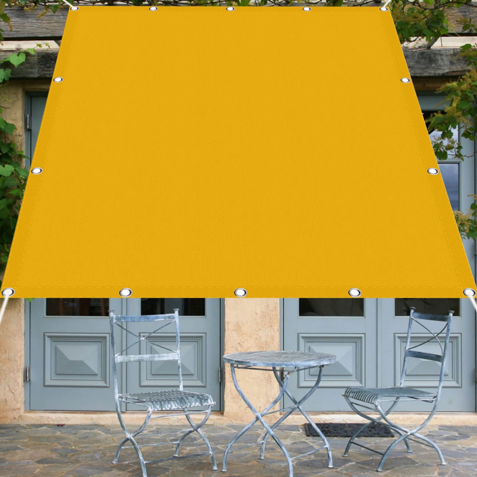 Voile de protection solaire imperméable contre les UV à 98% pour grande terrasse